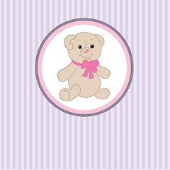 Image showing Cute grey teddy bear with patch.