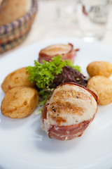 Image showing Bacon wrapped chicken breast