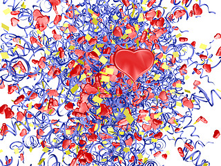 Image showing hearts firework