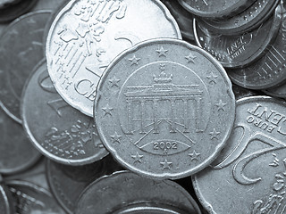 Image showing Euro coins background