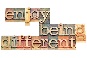 Image showing enjoy being different 