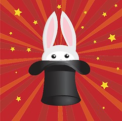 Image showing icon rabbit and magician hat