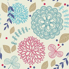 Image showing Floral seamless beautiful pattern