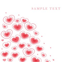 Image showing Greetings card with floral hearts