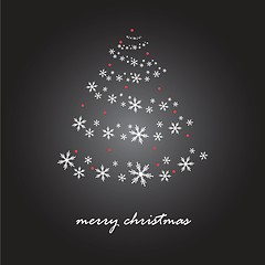 Image showing Christmas background with Christmas tree, vector illustration.