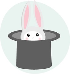 Image showing icon rabbit and magician hat