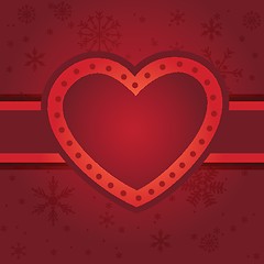 Image showing Cute vector background with vintage hearts