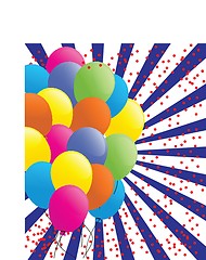 Image showing background with multicolored balloons