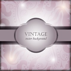 Image showing Vintage vector frame on  beautiful background