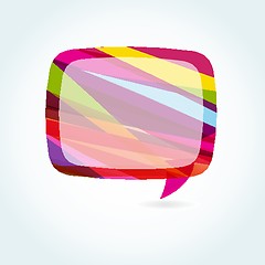 Image showing Speech cloud bubble. Green vector background