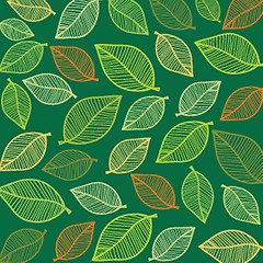 Image showing Floral seamless pattern in autumn colors