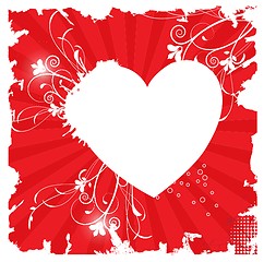 Image showing Cute vector background with vintage hearts