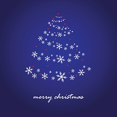 Image showing Christmas background with Christmas tree, vector illustration.