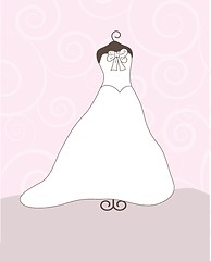 Image showing Wedding background with dress