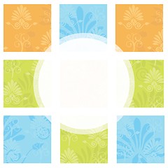 Image showing Abstract background with circles and squares