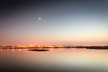 Image showing The river and the city.