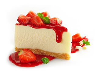Image showing Strawberry cheesecake