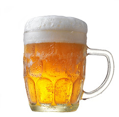 Image showing mug of beer on white background