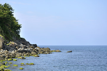 Image showing seascape, rock