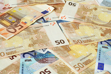 Image showing Euro background horiz