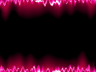 Image showing Sound waves oscillating on black. EPS 10