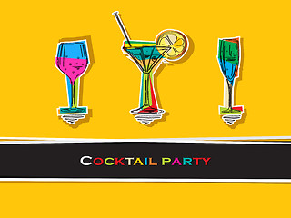 Image showing Cocktail party card