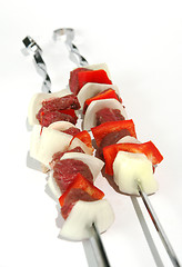 Image showing Kebabs over white