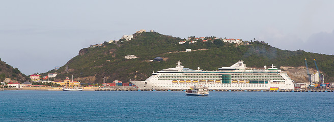 Image showing ST MARTIN, ANTILLES - JULY 22, 2013: Cruise ship Jewel of the Se