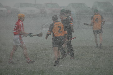 Image showing hurling in snow