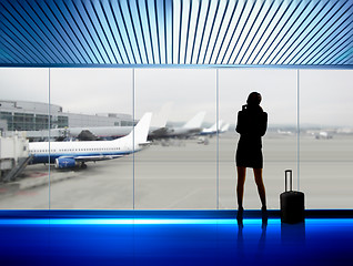 Image showing businesswoman in airport