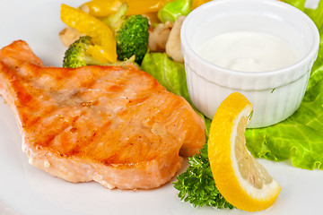 Image showing salmon steak