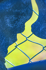 Image showing hole in a fence