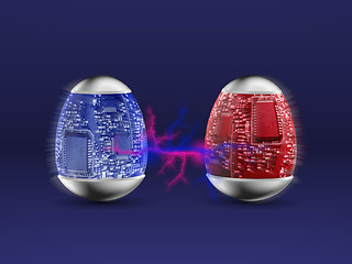 Image showing hi technology Easter eggs