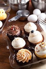 Image showing Fancy Cupcakes Packaged