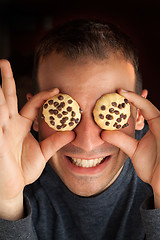 Image showing Man with Cookie Eyes 