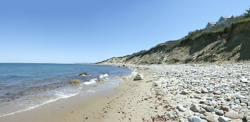 Image showing Block Island Cliffs and Dunes Panorama