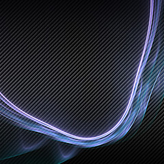 Image showing Abstract Plasma over Carbon Fiber