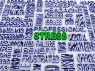 Image showing 3d stress concept (word cloud) 