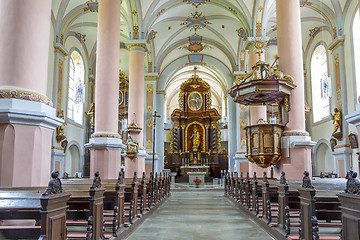 Image showing inside church of San Cristobal