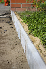 Image showing Curbs used in the repair of footpath