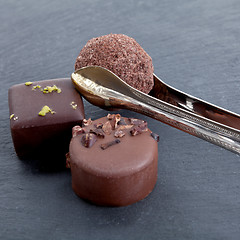 Image showing sweet luxury deliscious truffle pralines collection 