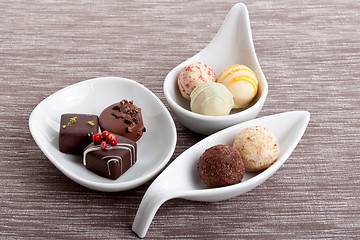 Image showing sweet luxury deliscious truffle pralines collection 