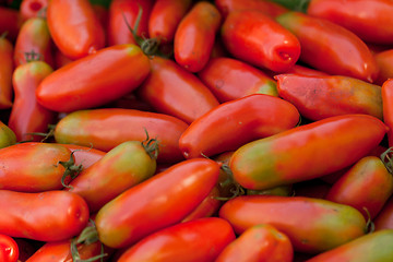 Image showing fresh red tomatoes on market