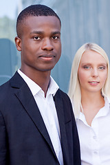 Image showing successful business team diversity outdoor summer 