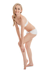Image showing attractive slim woman body healthy isolated