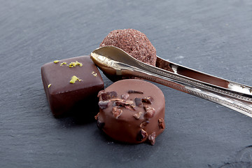 Image showing sweet luxury deliscious truffle pralines collection 