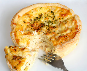 Image showing Quiche and fork