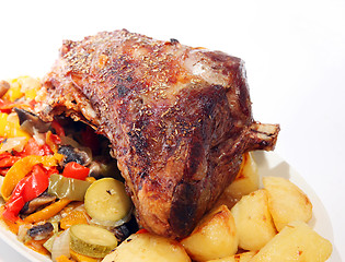 Image showing Roast joint of lamb