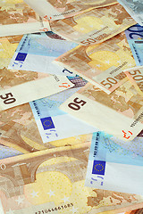 Image showing Euro banknotes