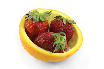 Image showing strawberry & orange